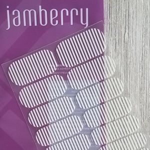 Jamberry White Stripe - Full Sheet